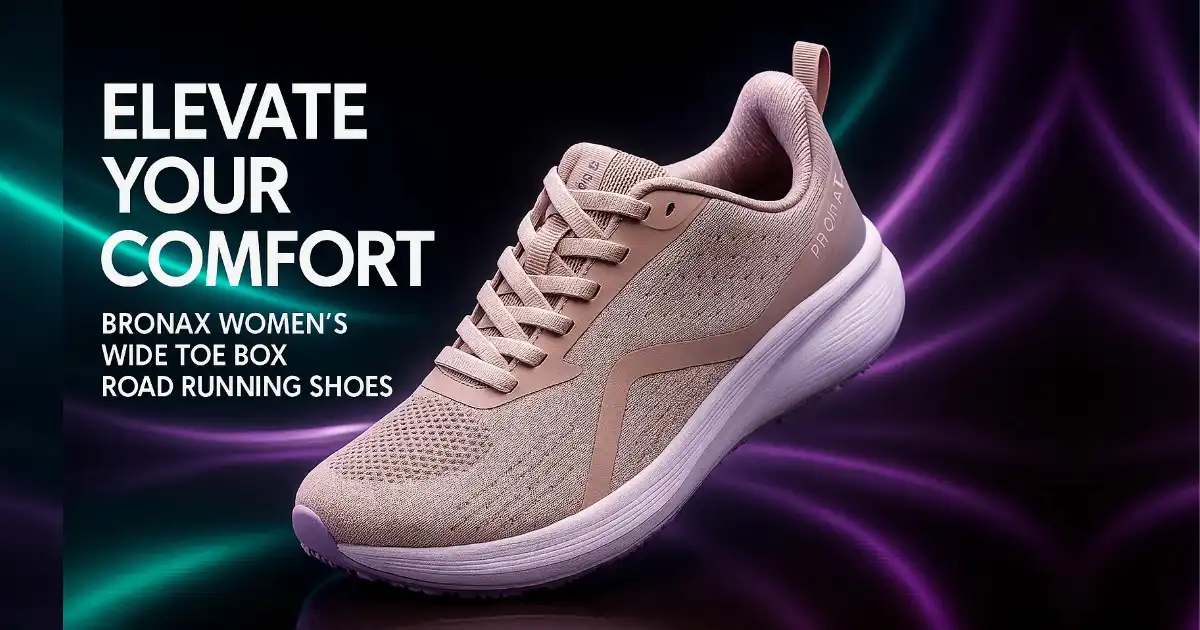 bronax women's wide toe box road running sneaker