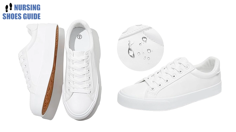 SERNIAL womens white tennis shoes