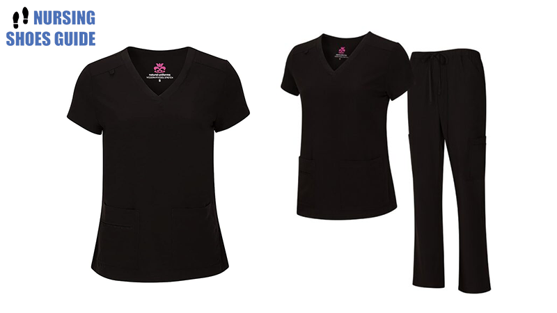 natural uniforms women cool stretch v neck scrub set