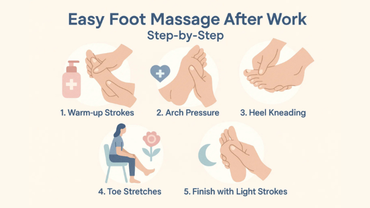 easy foot massage tips after a hospital shift