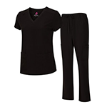 Natural Uniforms Women Cool Stretch V Neck Scrub Set