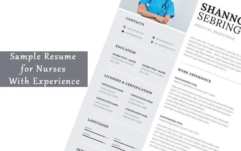 sample resume for nurses with experience