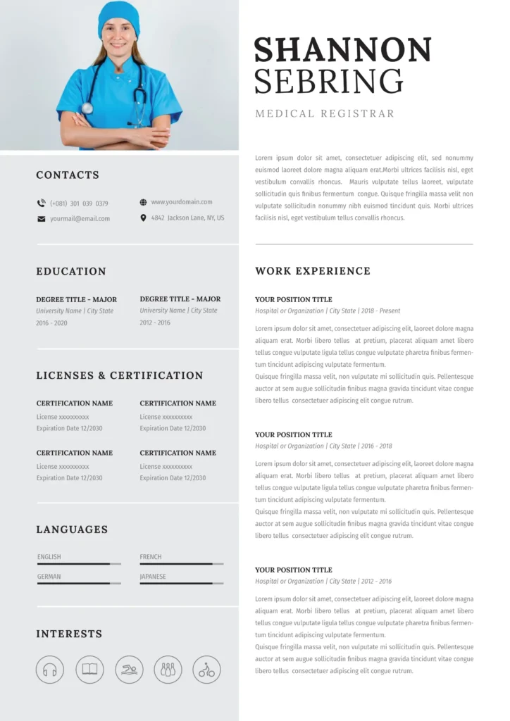 sample resume for nurse