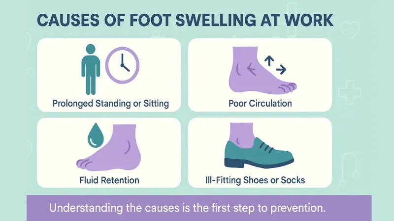 causes of foot swelling at work