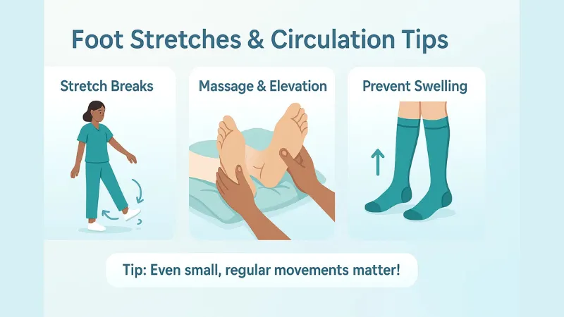 foot stretches and circulation tips
