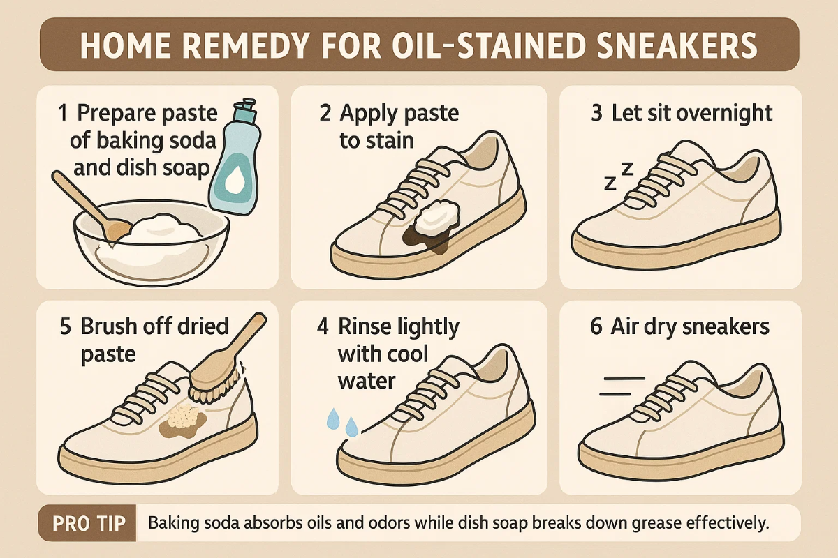 How to Remove Oil Stains from Shoes Without Damaging the Material 7 home remedy for oil stained sneakers
