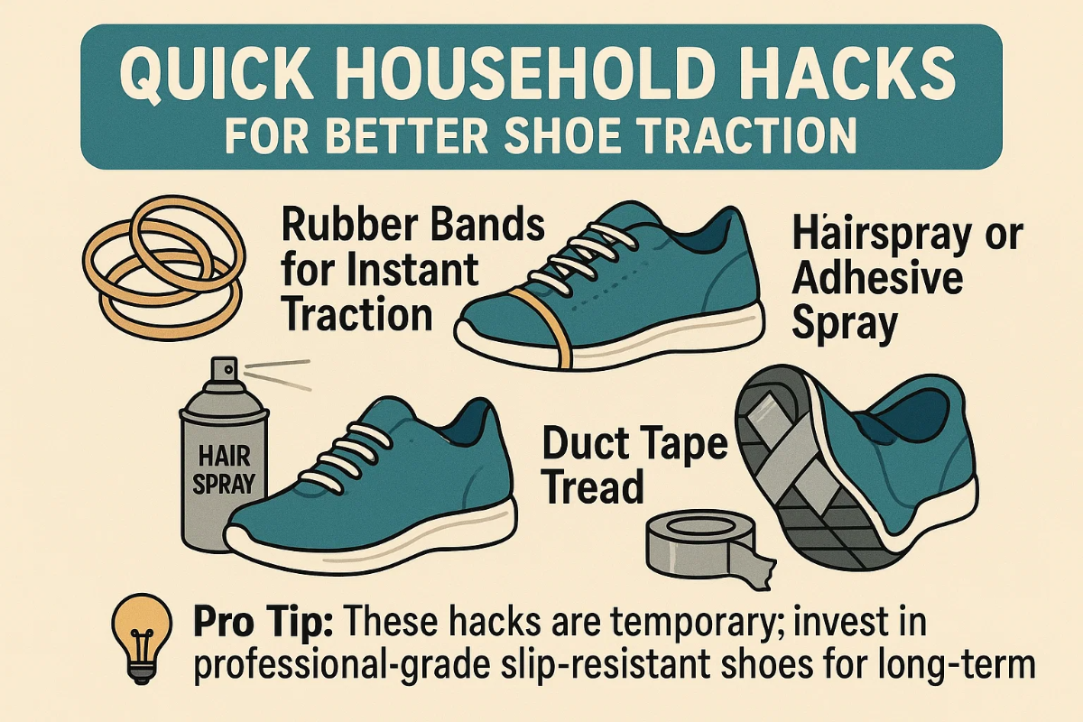 household hacks to make shoes less slippery