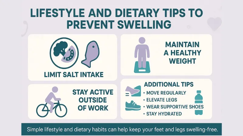 lifestyle and dietary tips to prevent swelling