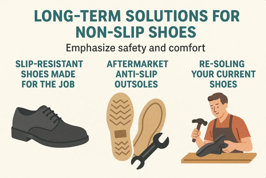 long term solutions for nurses to make shoes less slippery