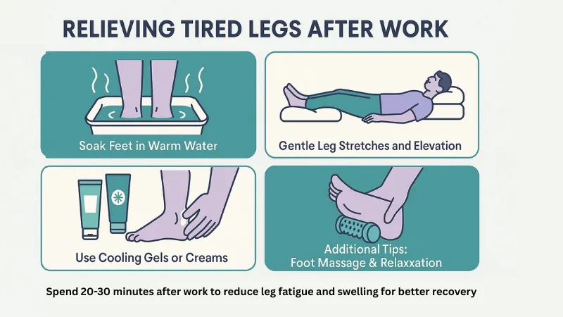 relieving tired legs after work