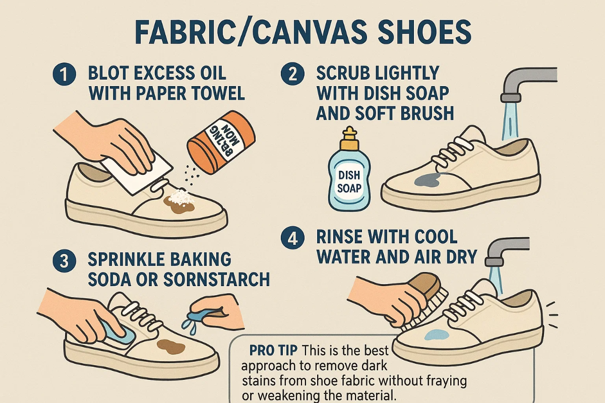 How to Remove Oil Stains from Shoes Without Damaging the Material 4 remove oil stains from fabric or canvas shoes