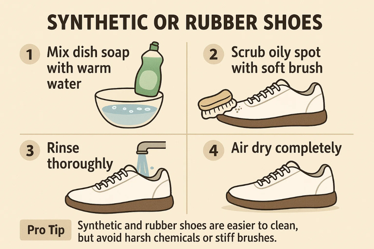 How to Remove Oil Stains from Shoes Without Damaging the Material 6 remove oil stains from synthetic or rubber shoes