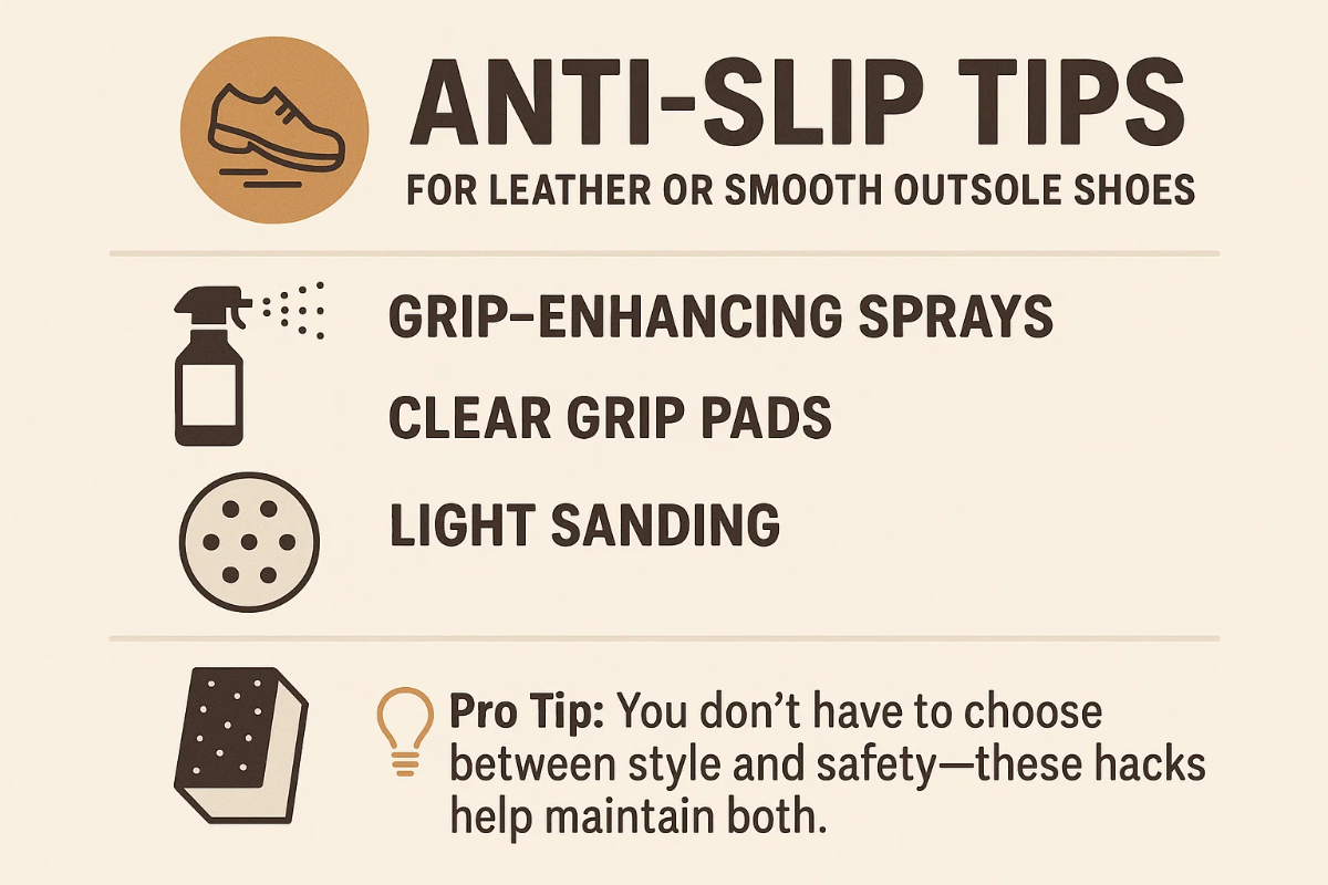 special tips for leather or smooth outsoles
