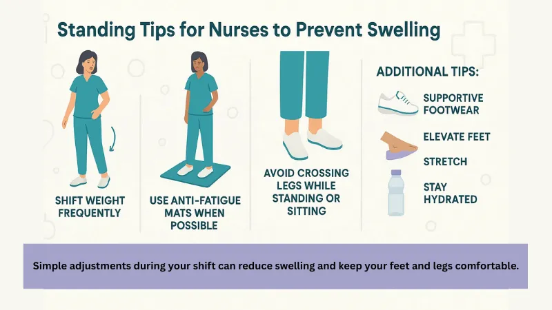 standing tips for nurses to prevent swelling