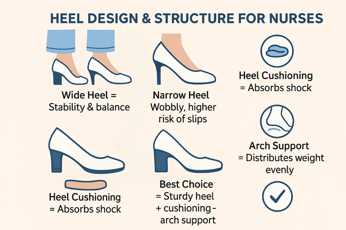 types of heel design and structure
