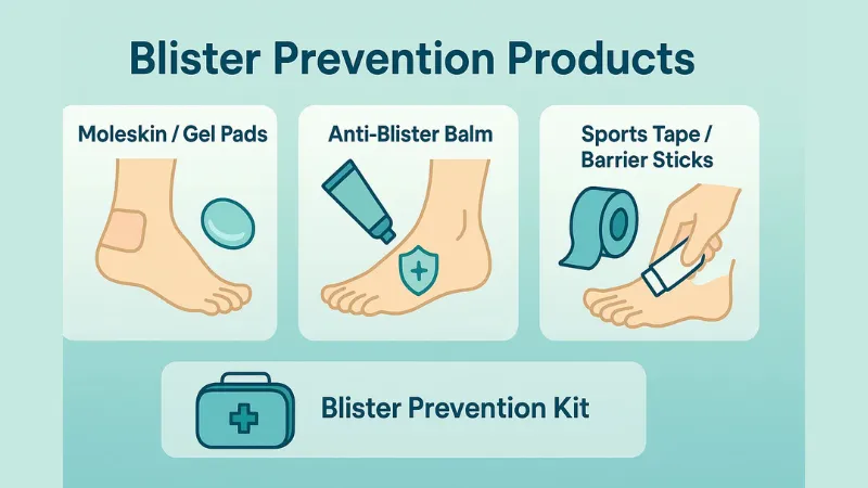 use of blister prevention products 