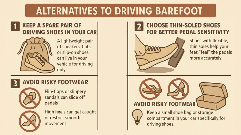 alternatives to driving barefoot
