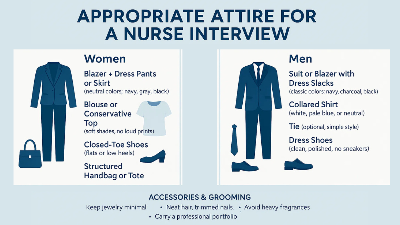 What to Wear to a Nursing Interview: 7 Important Factors to Consider 1 appropriate attire for a nursing interview