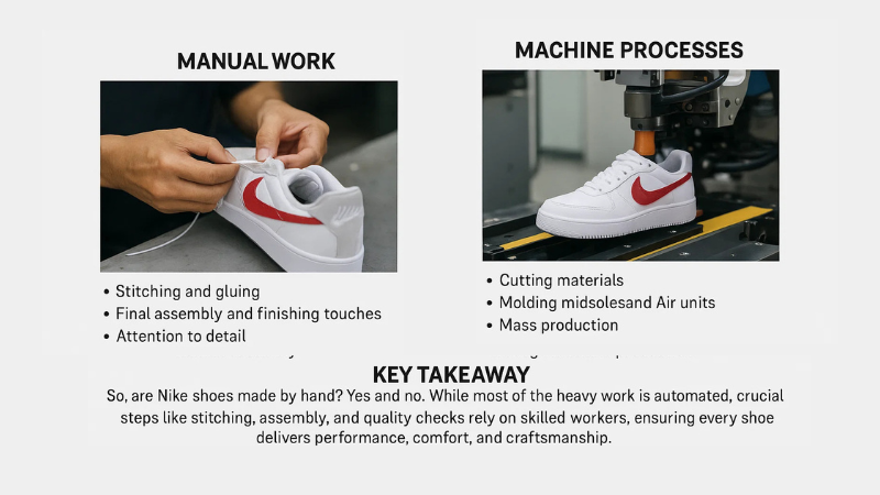 are nike shoes made by hand