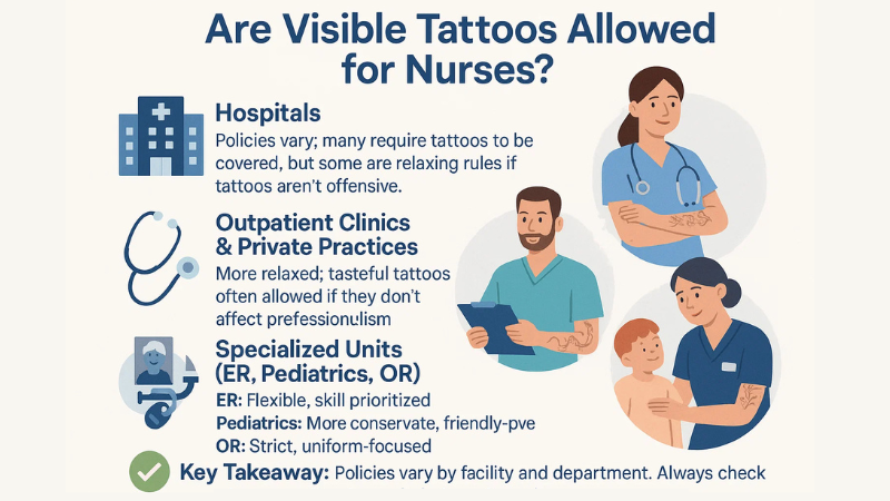 Can Nurses Have Tattoos? Policies & Professionalism Guide 1 are visible tattoos allowed for nurses