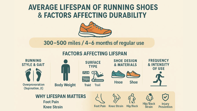 average lifespan of running shoes