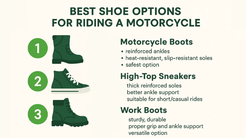 What Shoes Should You Wear on a Motorcycle: Vital Safety Tips for Riders 4 best shoe options for riding a motorcycle