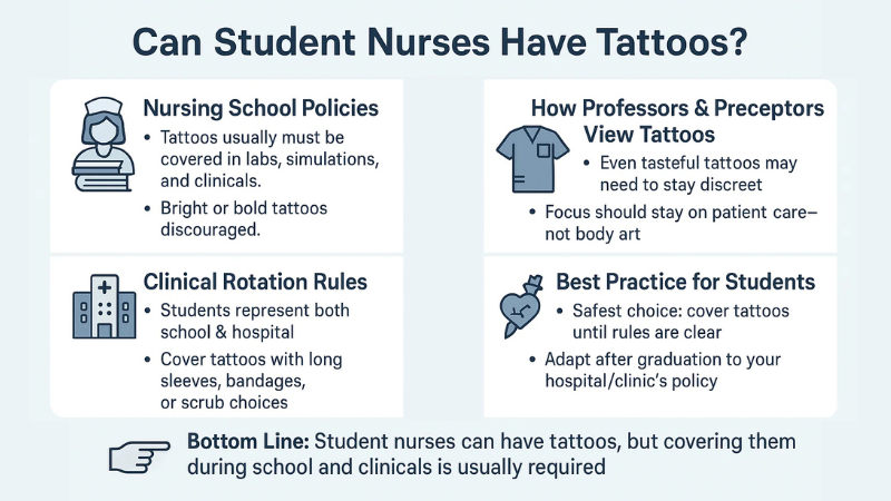 Can Nurses Have Tattoos? Policies & Professionalism Guide 5 can student nurses have tattoos
