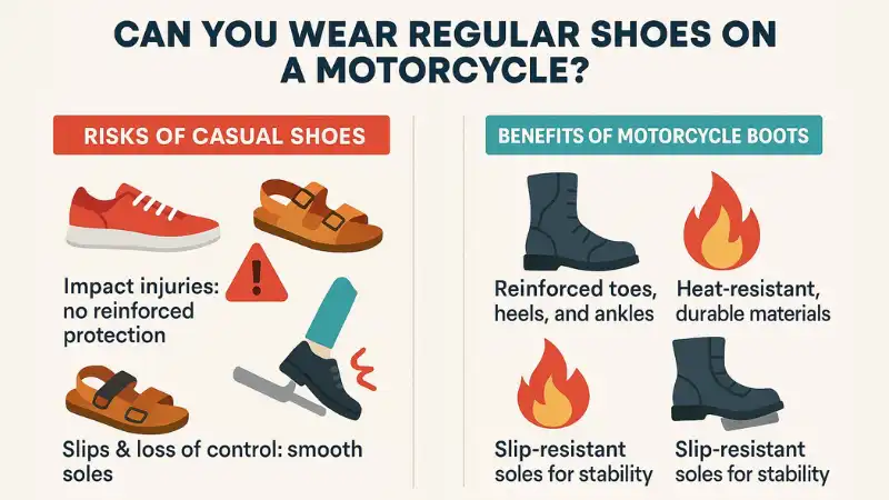 What Shoes Should You Wear on a Motorcycle: Vital Safety Tips for Riders 3 can you wear regular shoes on a motorcycle