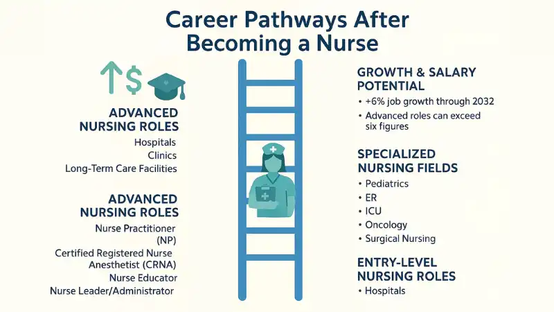 How to Become a Nurse: 6 Crucial Factors 6 career pathways after becoming a nurse