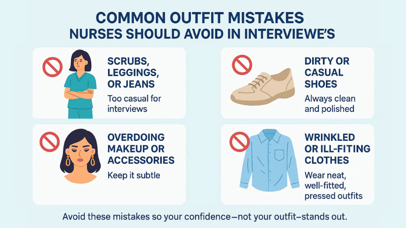 What to Wear to a Nursing Interview: 7 Important Factors to Consider 7 common mistakes to avoid during a nursing interview
