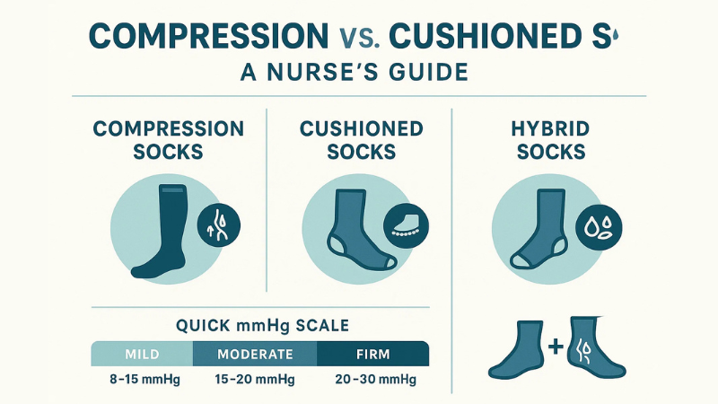 compression socks vs cushioned socks
