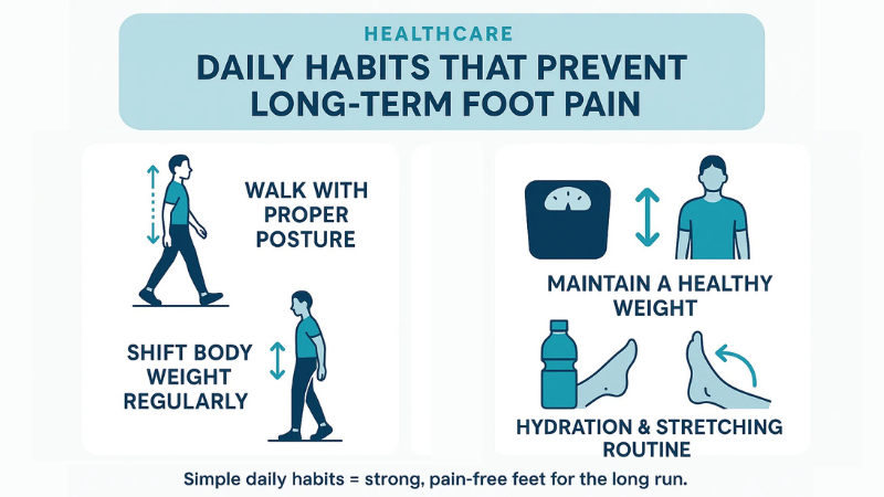 daily habits that prevent long term foot pain