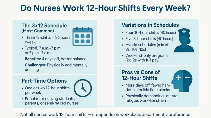 How Many Hours do Nurses Work In a Week? Complete Explanation 3 do nurses work 12 hour shifts every week