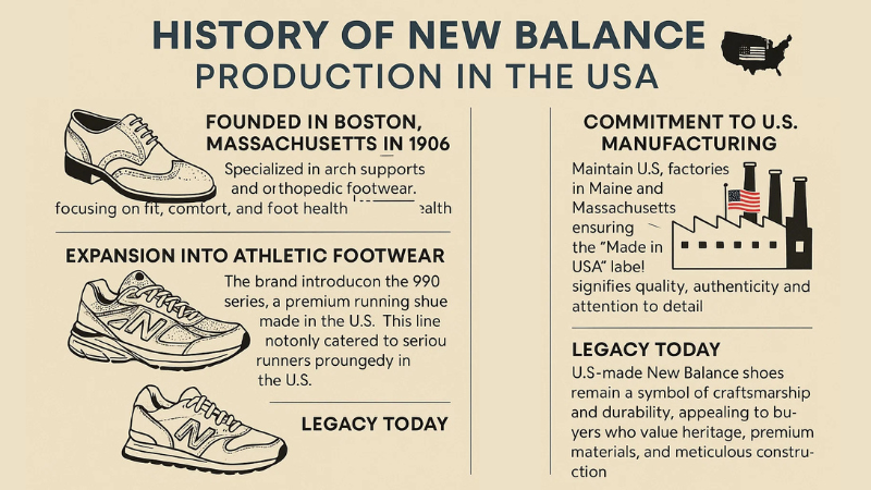 history of new balance production in the usa