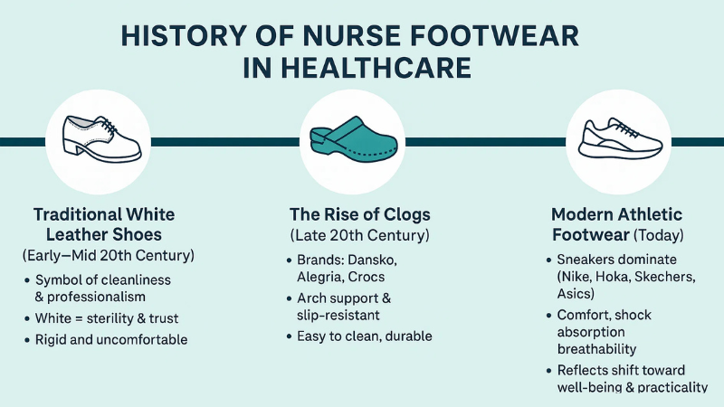 history of nursing footwear in healthcare
