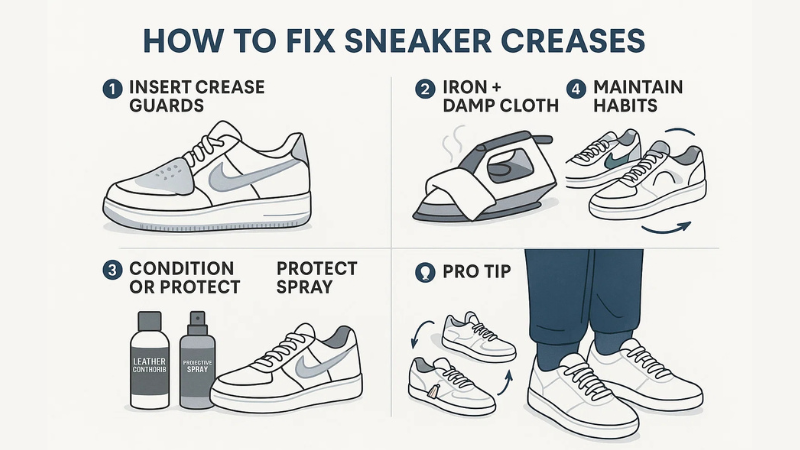 how to fix sneaker creases