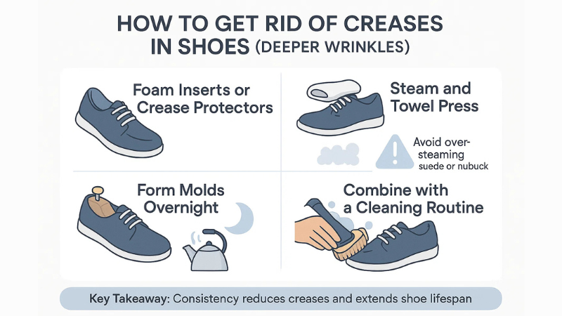 how to get deep creases out of shoes