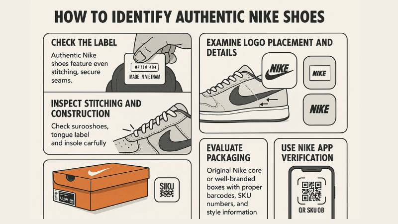 how to identify authentic nike shoes