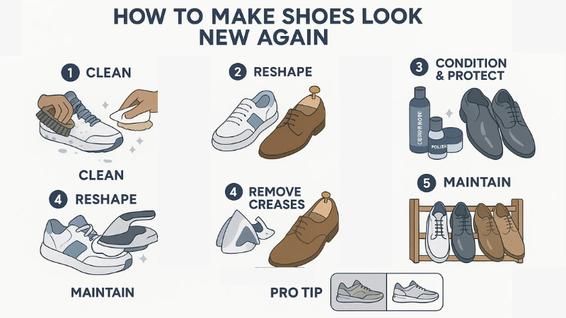 how to make shoes look new again