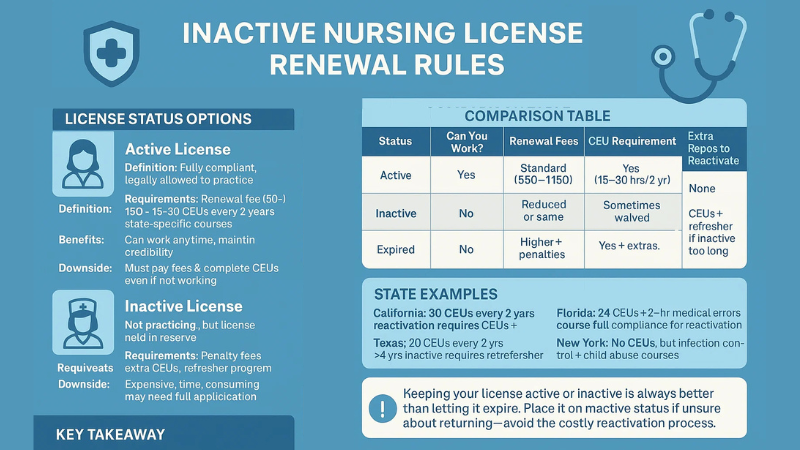 Keep Nursing License Active When Not Working in Simple 5 Steps 4 inactive nursing license renewal rules