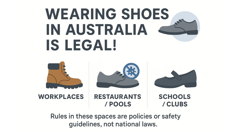 is it actually illegal to wear shoes in australia