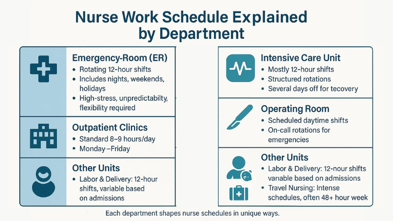 How Many Hours do Nurses Work In a Week? Complete Explanation 5 nurse work schedule explained by department