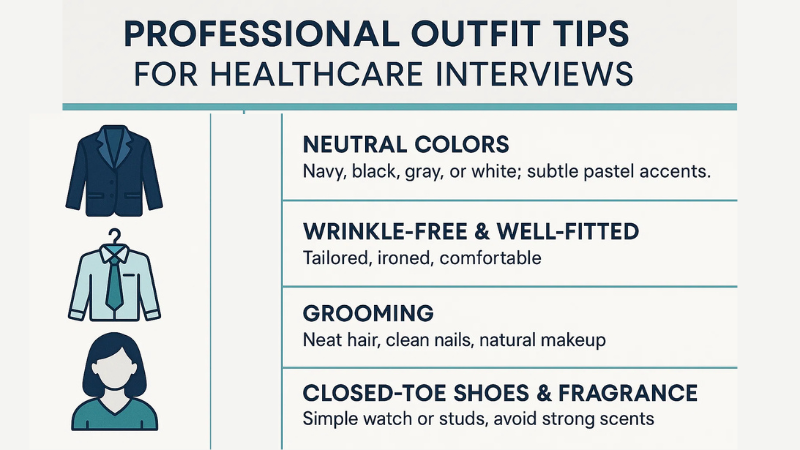 What to Wear to a Nursing Interview: 7 Important Factors to Consider 4 professional outfit tips for healthcare interviews