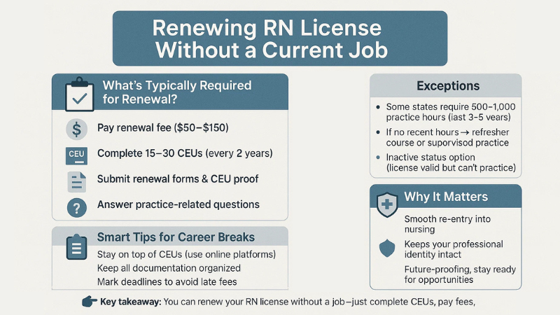 Keep Nursing License Active When Not Working in Simple 5 Steps 2 renewing rn license without a current job