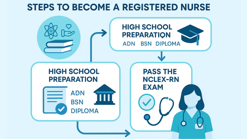 How to Become a Nurse: 6 Crucial Factors 1 steps to become a registered nurse