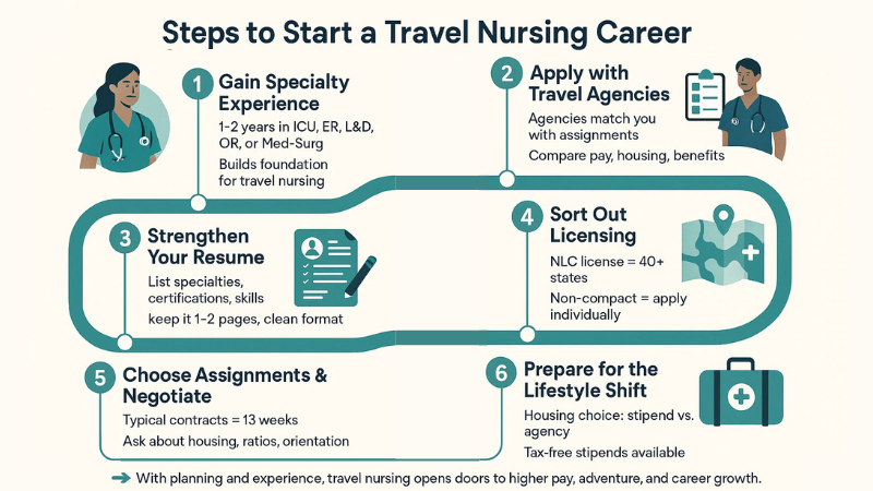 How to Become a Travel Nurse? Crucial Factors to Know 4 steps to become a travel nurse