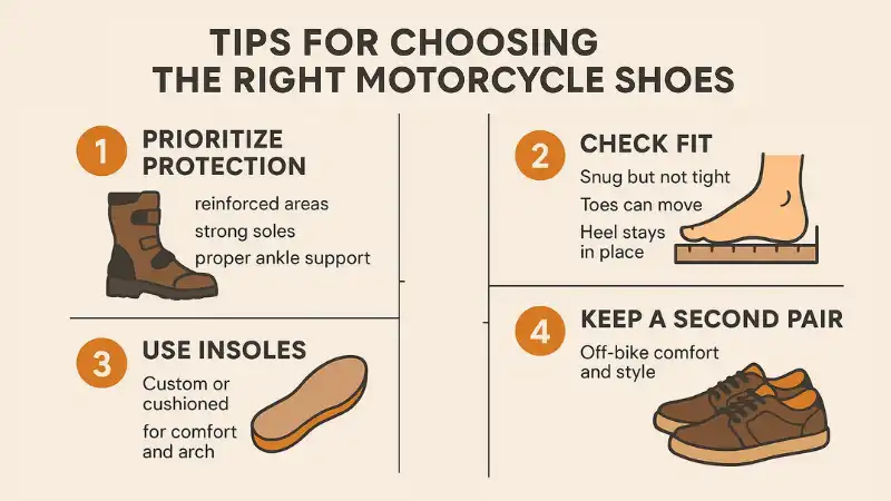 What Shoes Should You Wear on a Motorcycle: Vital Safety Tips for Riders 6 tips for choosing the right motorcycle shoes