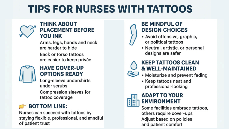 Can Nurses Have Tattoos? Policies & Professionalism Guide 6 tips for nurses with tattoos