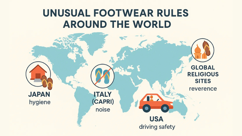 unusual footwear rules around the world