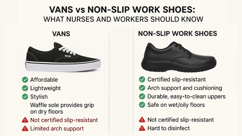 vans vs non slip work shoes